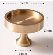 Argon Satin Brass Knobs